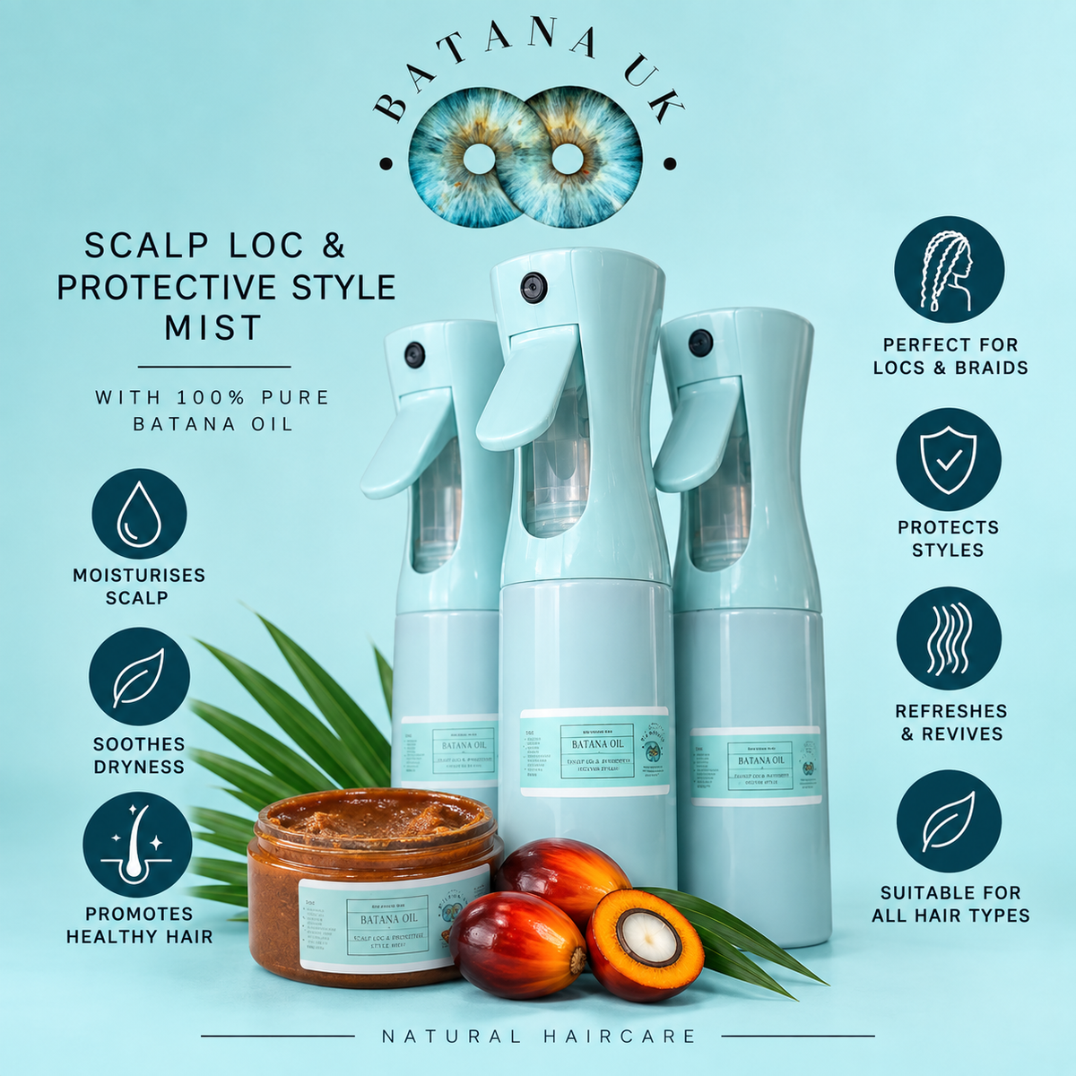 Scalp and refresh hair mist